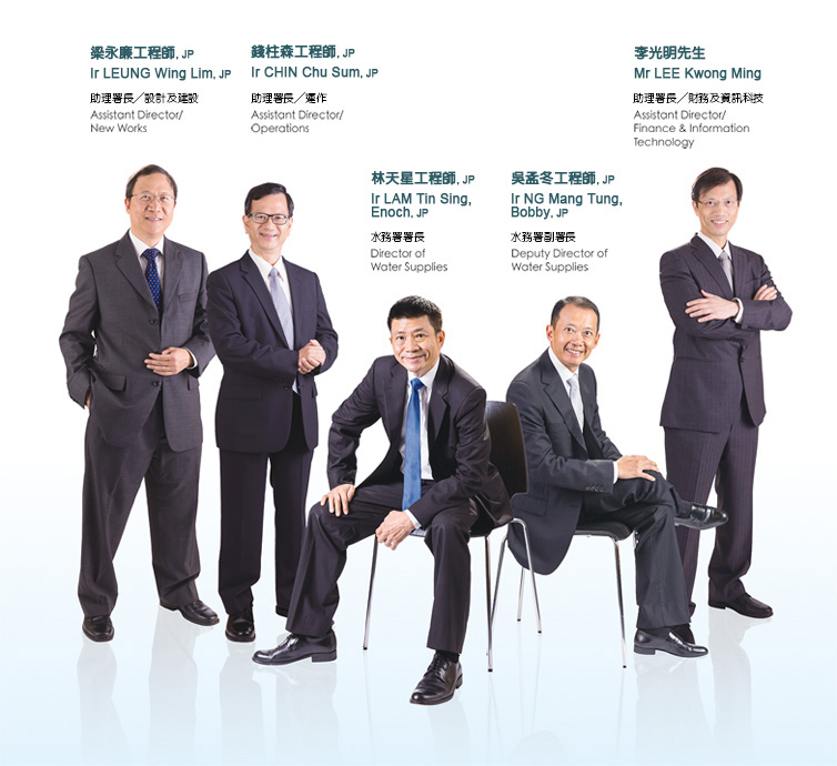 Ir LEUNG Wing Lim,JP; Ir CHIN Chu Sum,JP; Ir LAM Tin Sing,Enoch,JP; Ir NG Mang Tung,Bobby,JP; Mr LEE Kwong Ming Photo
