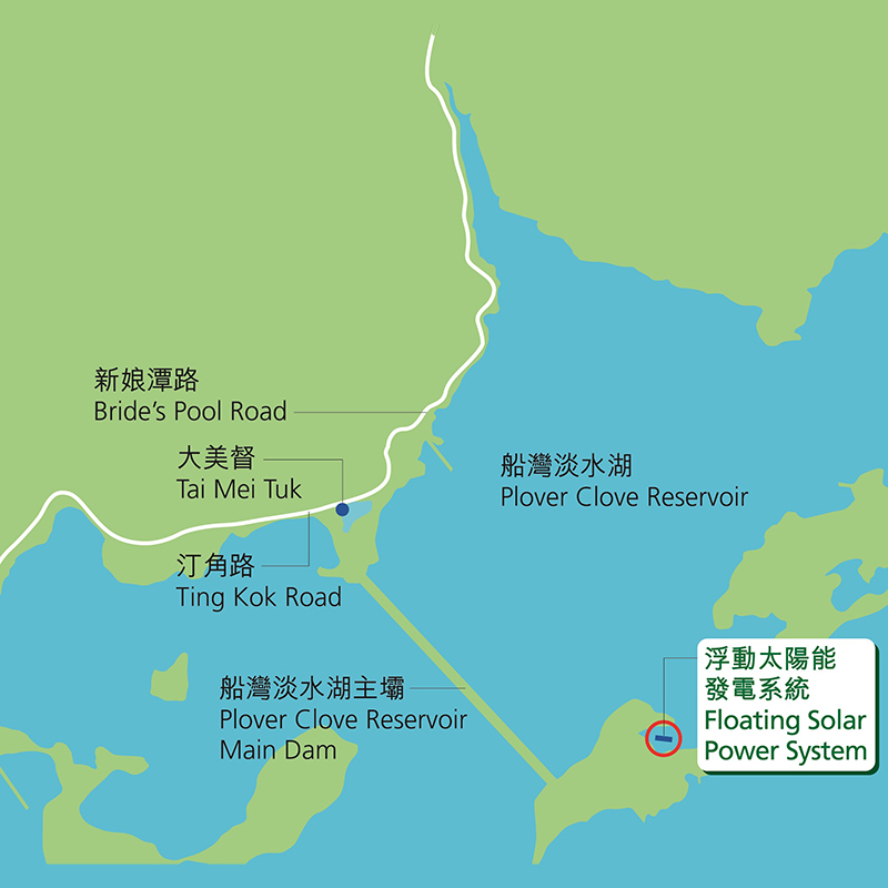 Map of Plover Cove Reservior