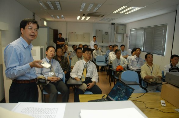 Photo 2 - Presentation by Mr. TAI Tak Him, Chief Engineer/Sewage Treatment 2, Drainage Services Department.