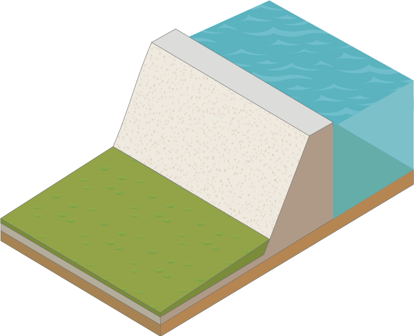 Section of a Gravity Dam