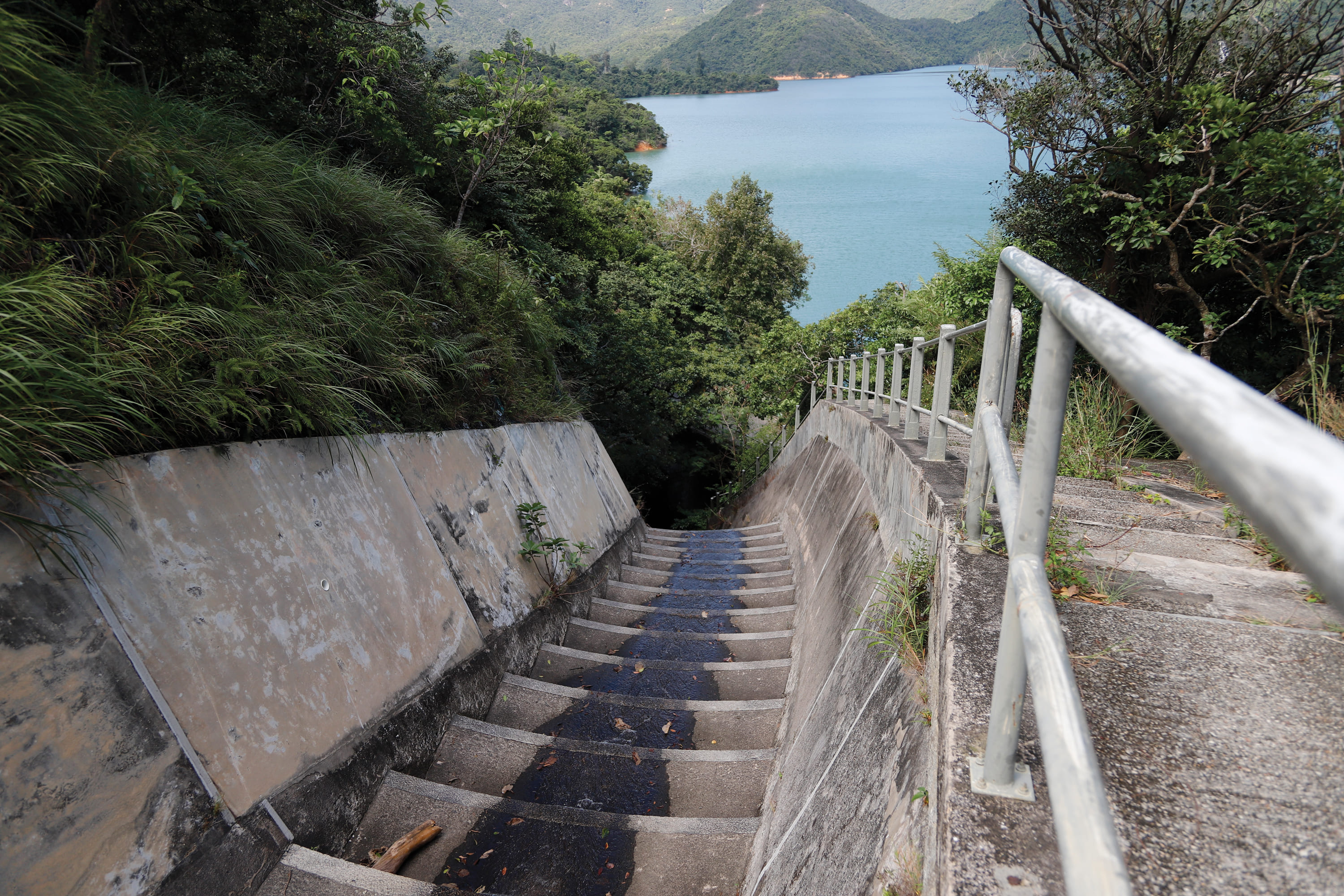 Catchwater feeds the water from gathering ground to the reservoir.
