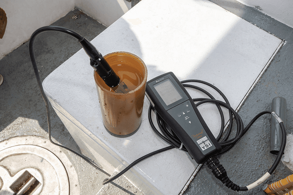 Water quality monitoring equipment is on board to measure water quality parameters in real time