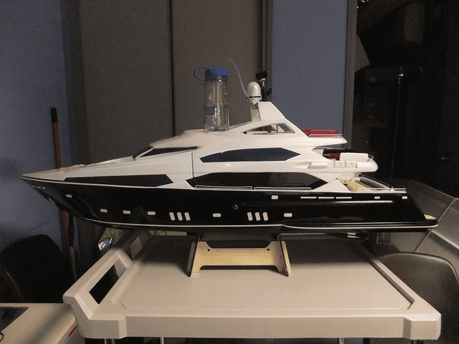 The first generation USV was converted from a remote-controlled boat