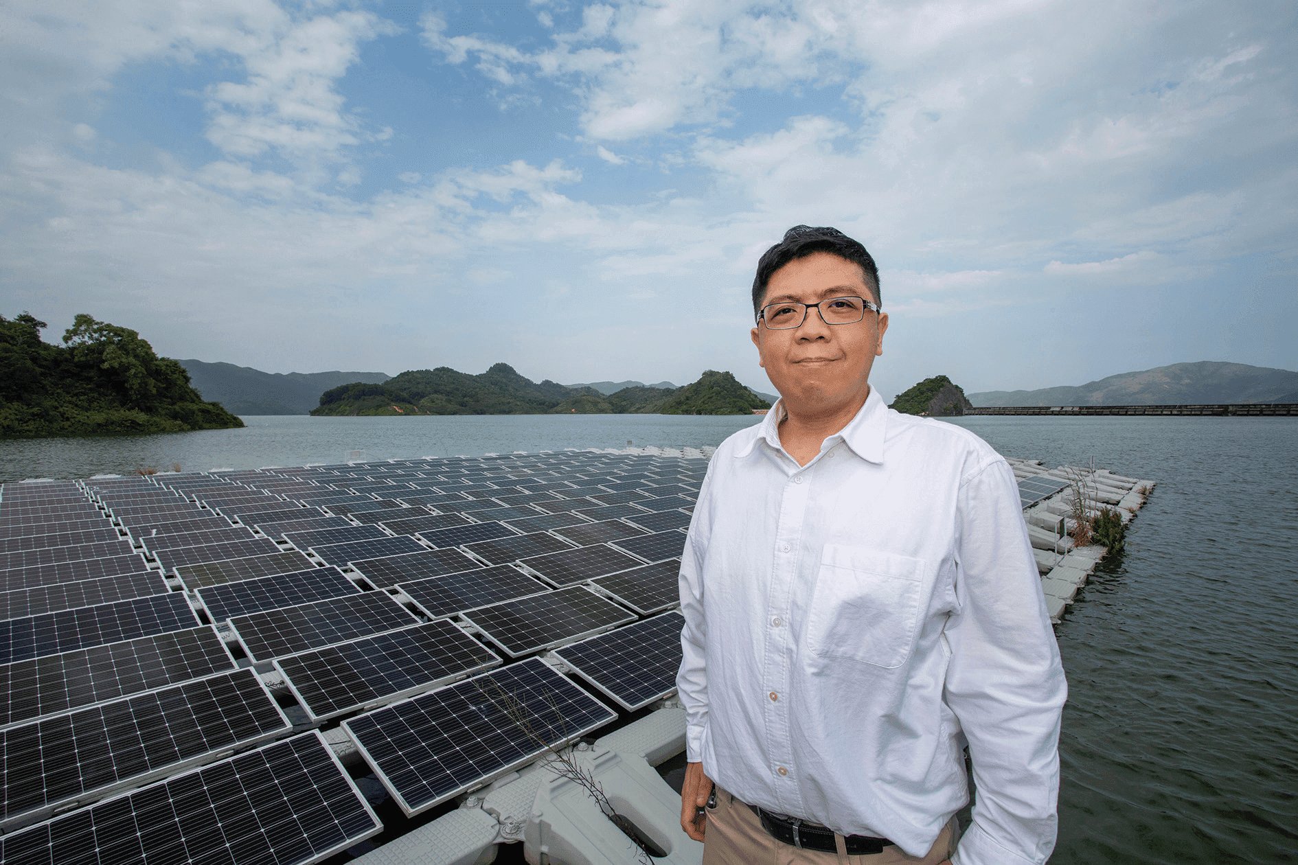Electrical Engineer SIU Ka-shun says that the application of floating solar power systems in reservoirs requires water safety considerations.