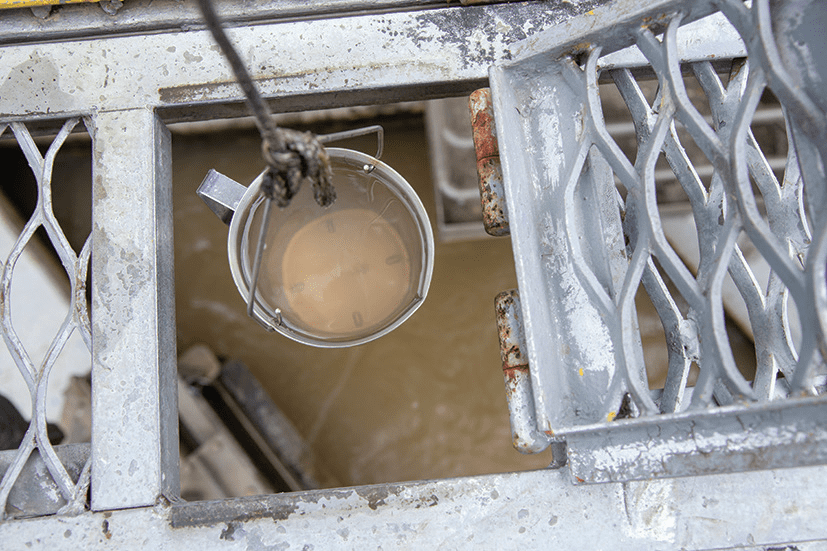 The WSD staff collect water samples at regular intervals for testing to monitor the quality of raw water for a range of water quality parameters, including physical, chemical, bacteriological, biological and radiological.