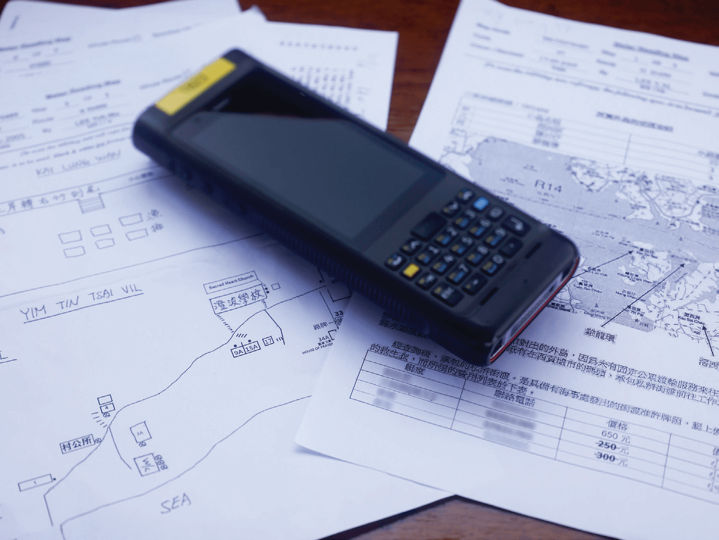 Meter readers usually carry a reading route map as water meters in village houses can often be in various locations.
