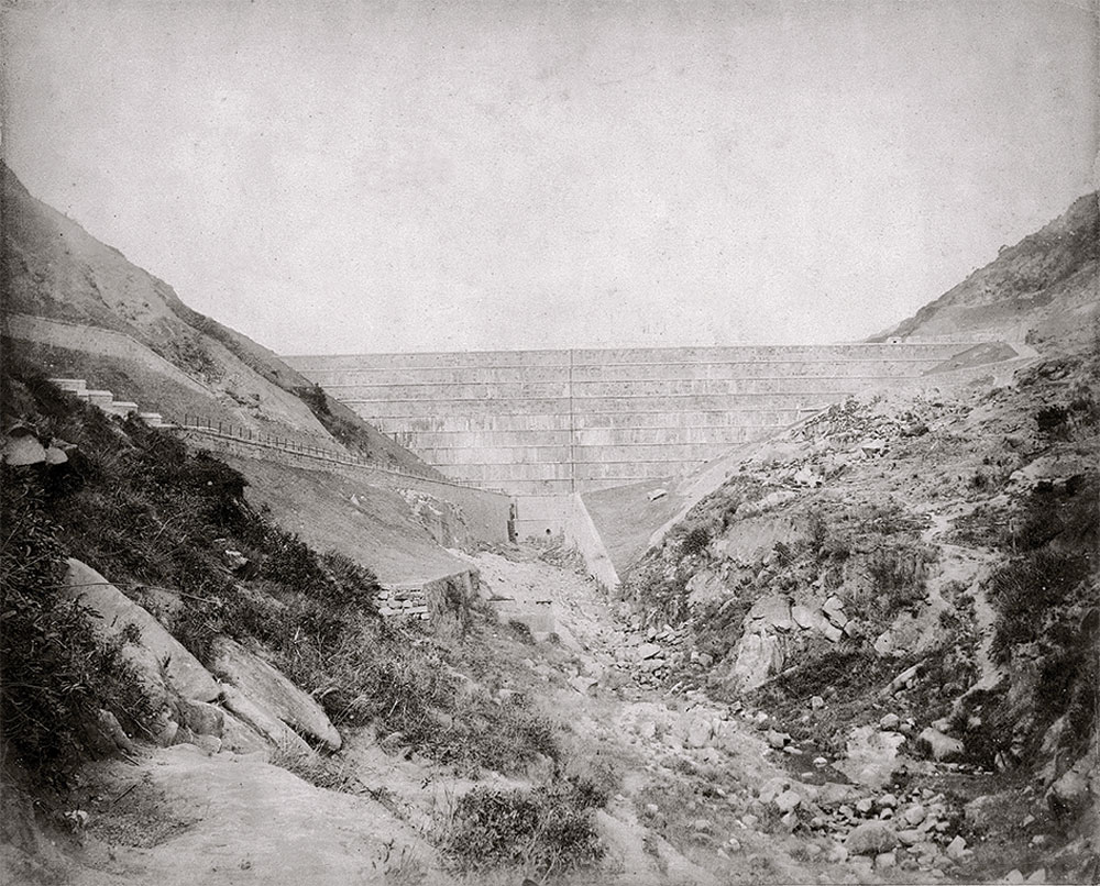 Tai Tam Reservoir Dam, photographed in 1888