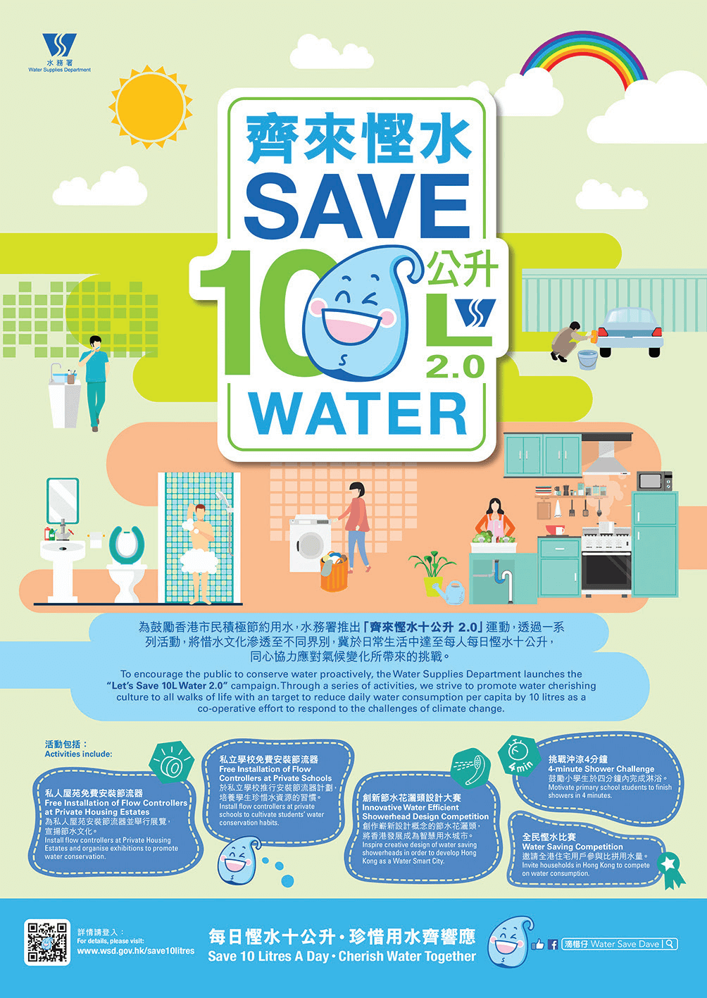 The poster for the “Let's Save 10L Water 2.0” campaign
