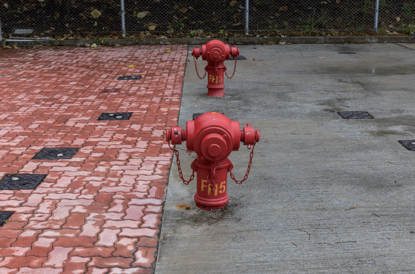 Different pavement materials are used to simulate various road conditions in Hong Kong.