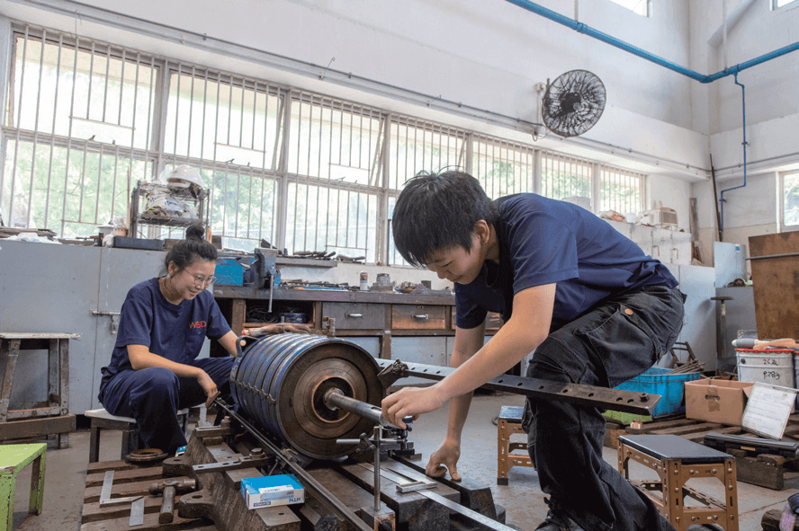 Apprentices can undertake mechanical maintenance tasks in the workshops.