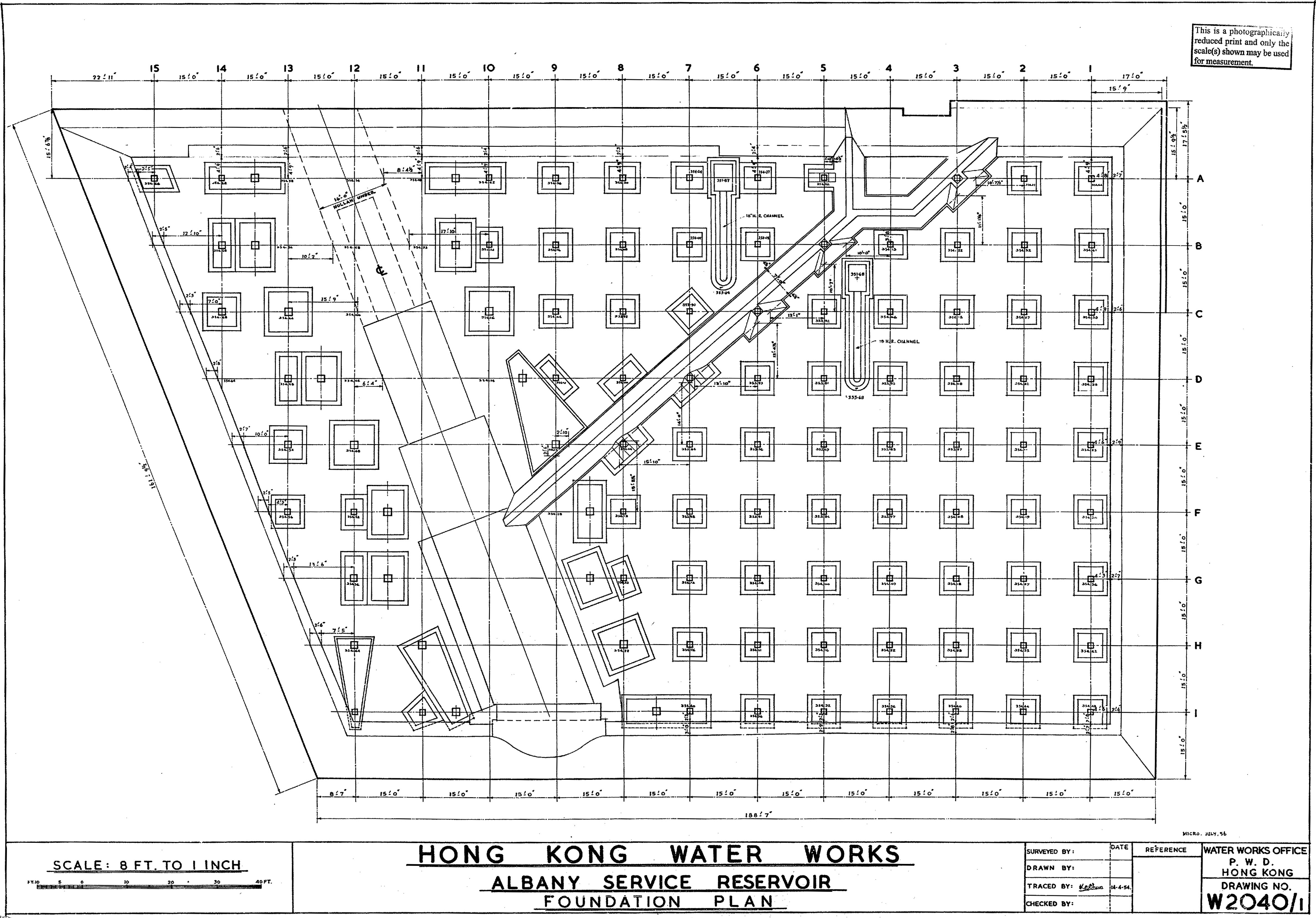 Layout plan of Albany Fresh Water Service Reservoir