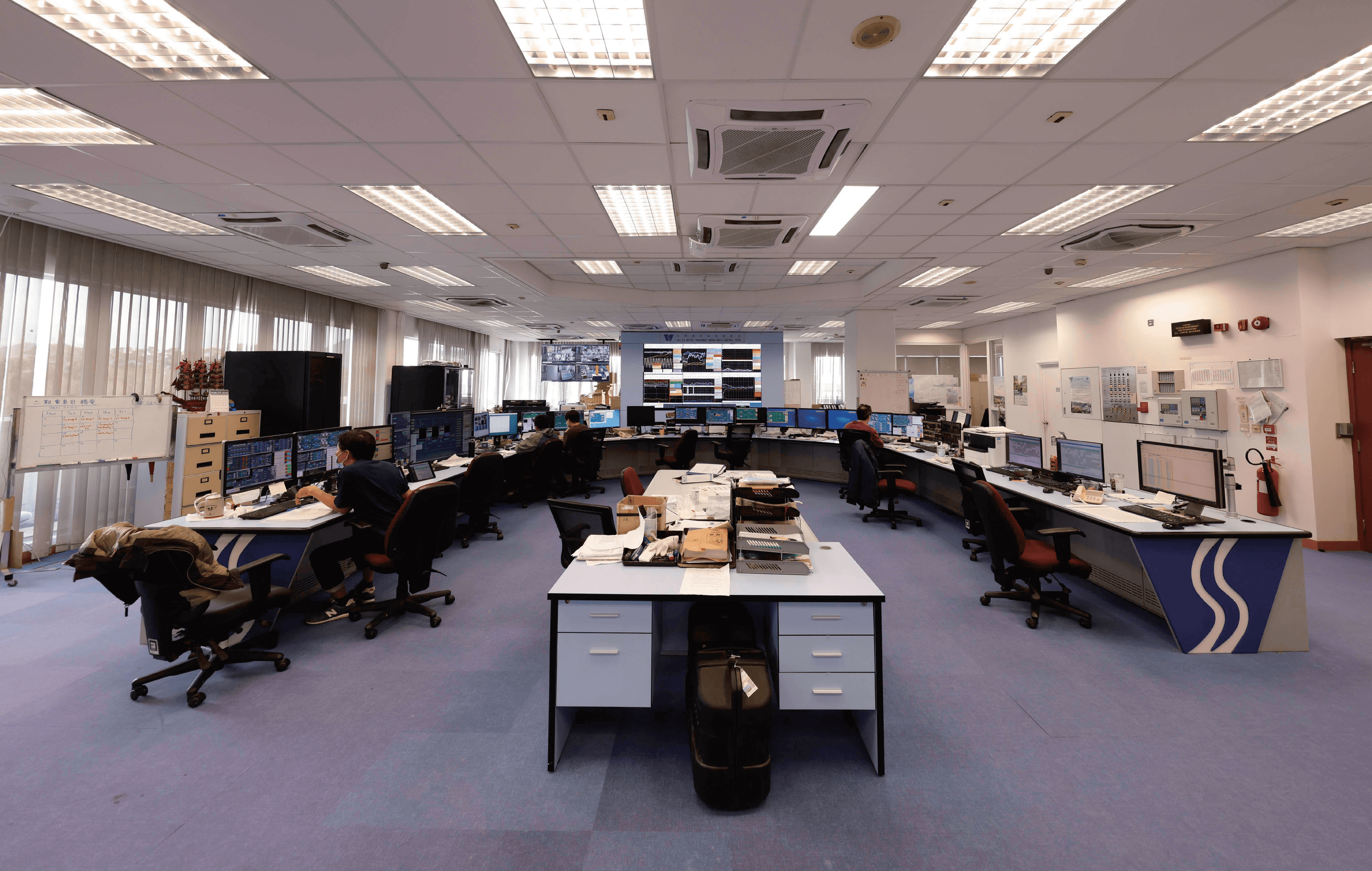 Full view of the control room