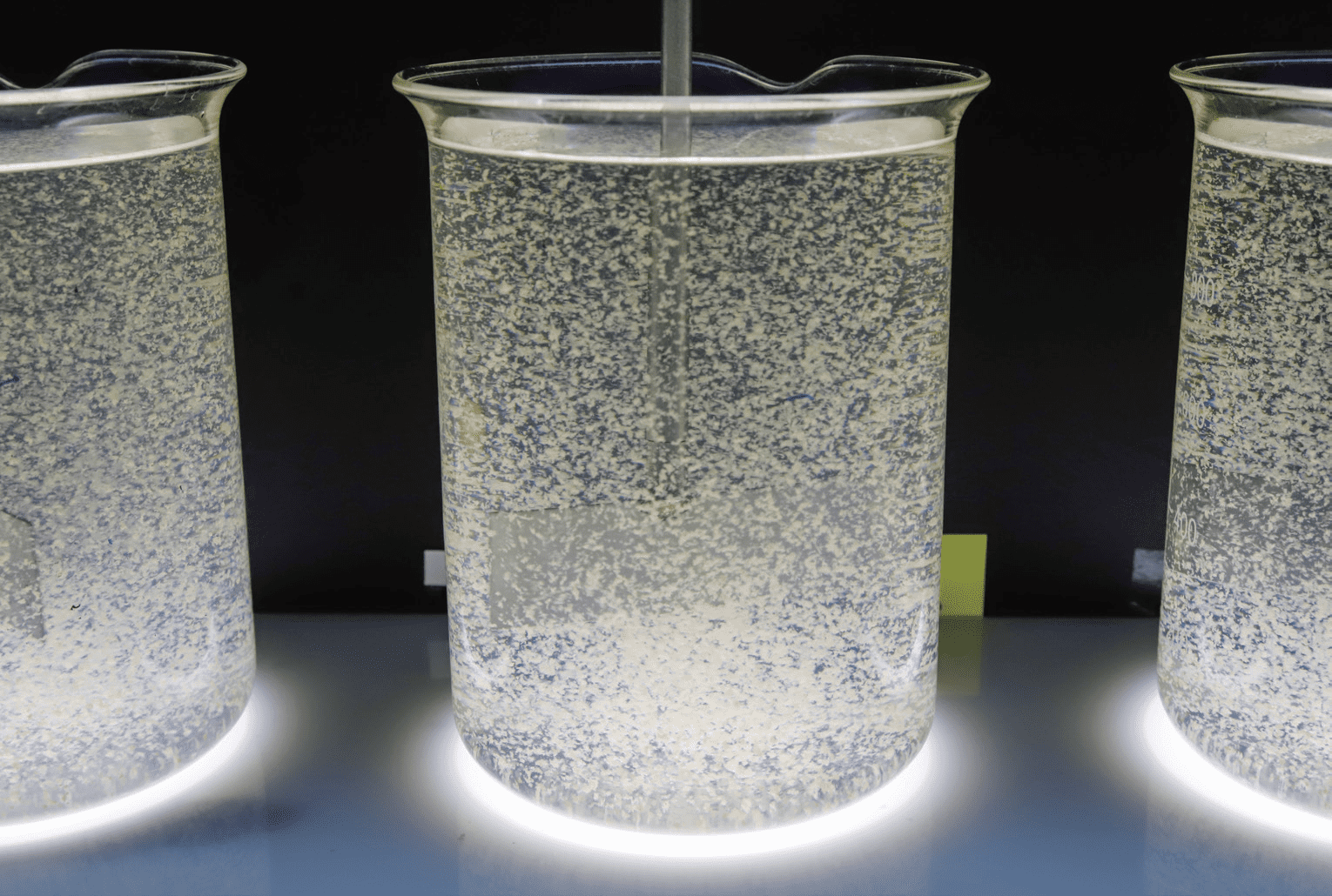 Alum causes the suspended impurities in the raw water to coagulate and flocculate into larger particles.