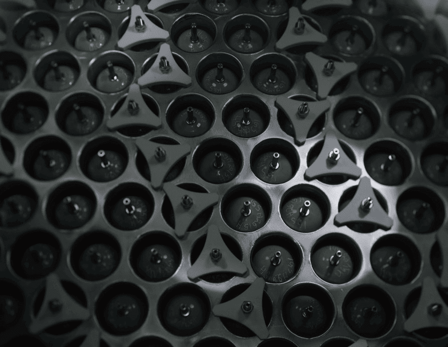 The ozone generator at the Tai Po Water Treatment Works simulates the way ozone is produced in nature by lightning, using high voltage electricity to convert oxygen into oxygen molecules, which are then combined to form ozone