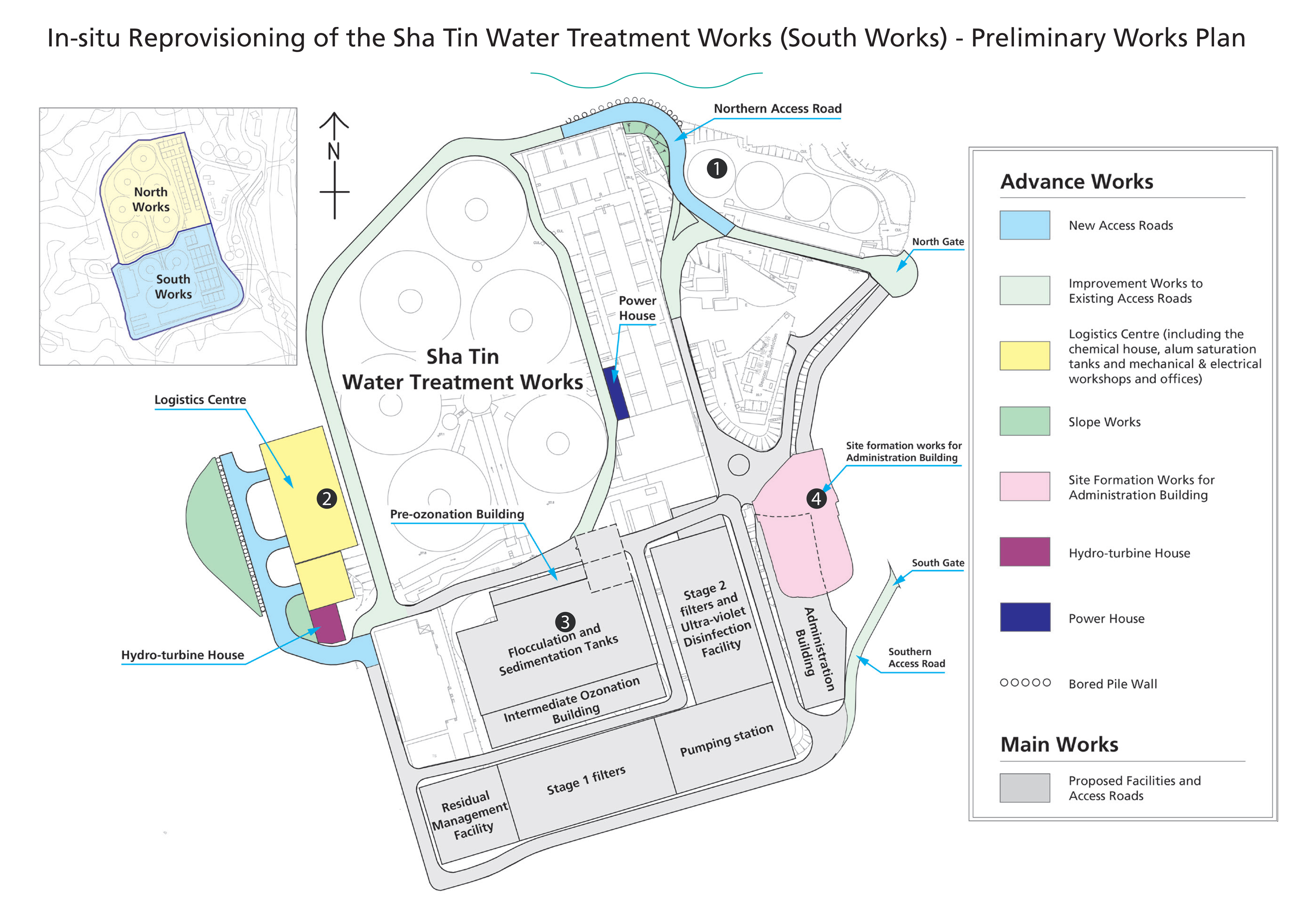 In-situ Reprovisioning of the Sha Tin Water Treatment Works (South Works) - Preliminary Works Plan