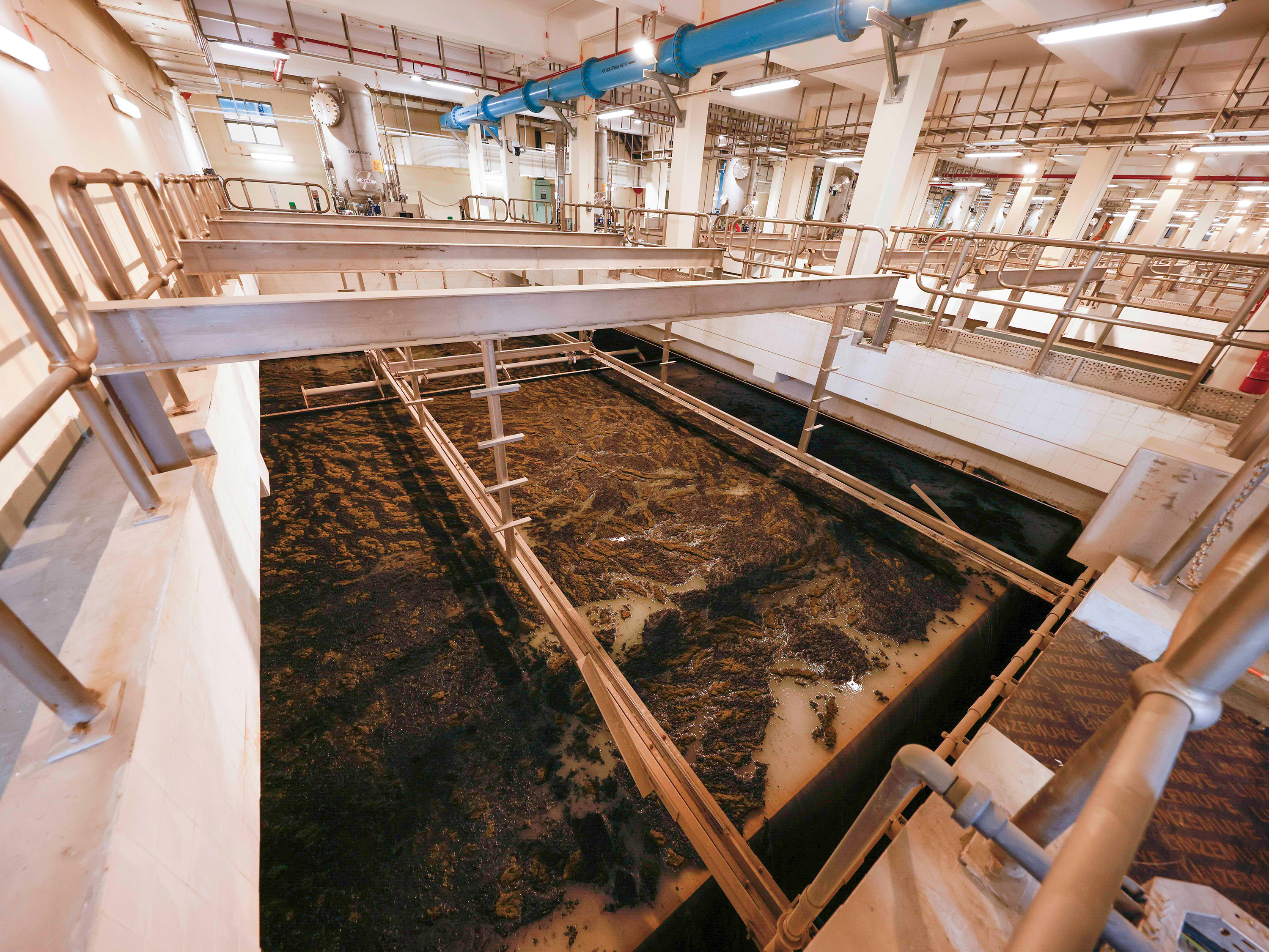 TPWTW uses dissolved air flotation to remove impurities from the water