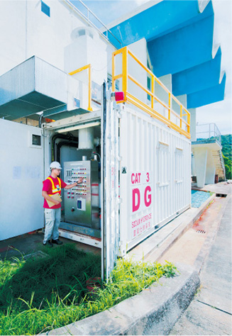 Temporary Chorine Scrubber system at Silver Mine Bay Water Treatment Works Photo