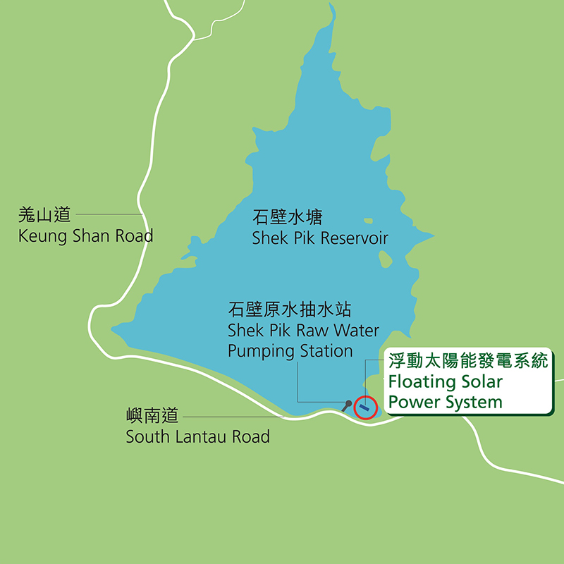 Map of Shek Pik Reservior