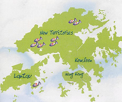 Locations of irrigation reservoirs.