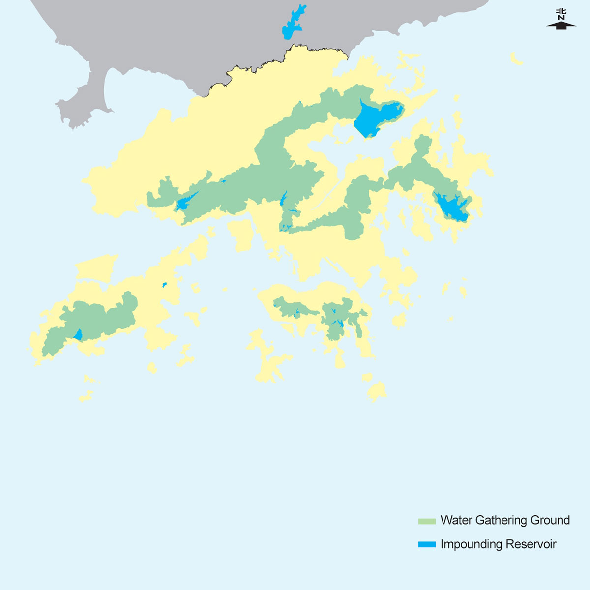 Water Gathering Grounds and Impounding Reservoirs in Hong Kong