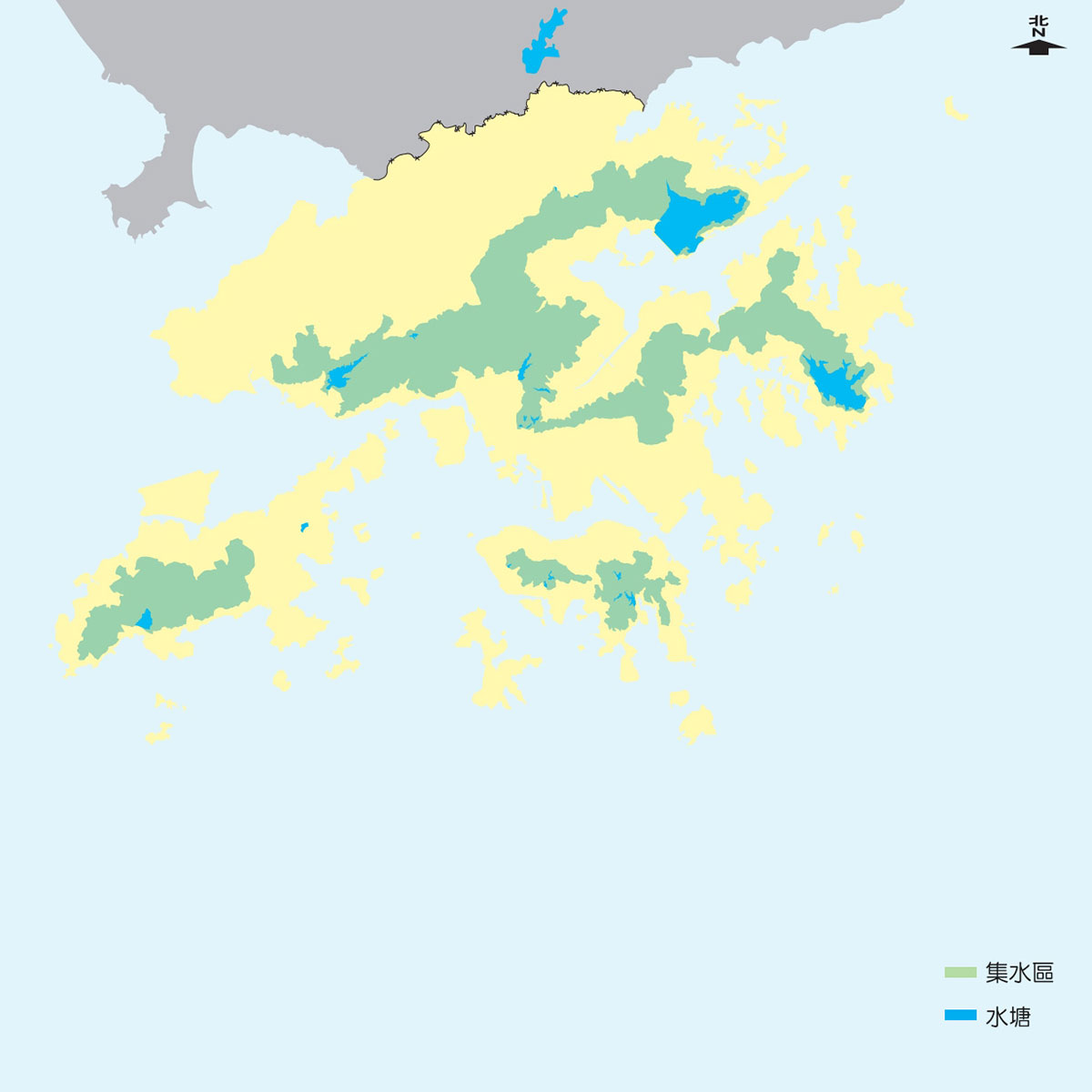 香港的集水區和水塘